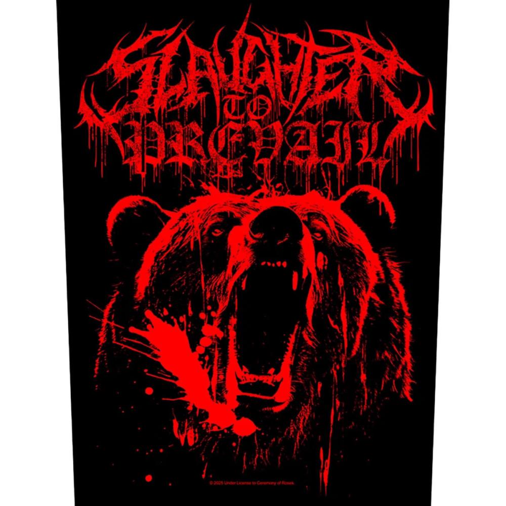 Slaughter To Prevail - Grizzly Rugpatch - Zwart/Rood